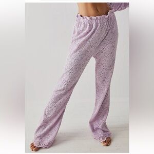 Free People Cloud Ride Lounge Pants, Brushed Lilac - size L